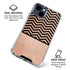 Rose Gold Chevron Split iPhone 15 Clear Case